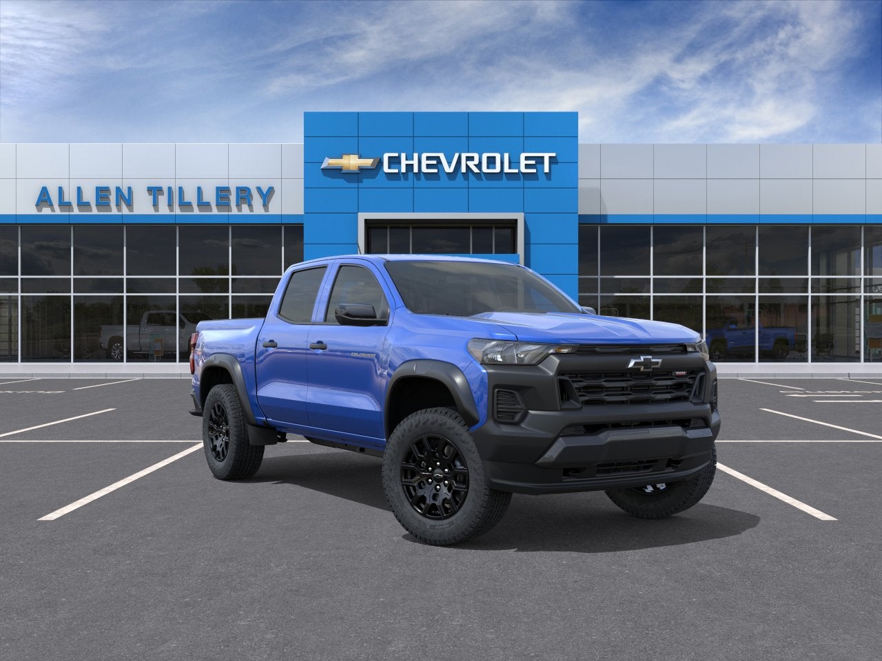 2026 Chevrolet Colorado Trail Boss in Reef Blue Metallic — front three-quarter view