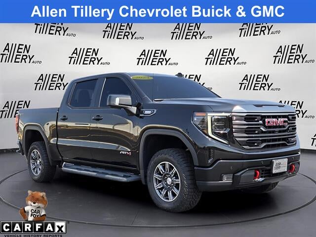 2024 GMC Sierra 1500 AT4 in Onyx Black — front three-quarter view
