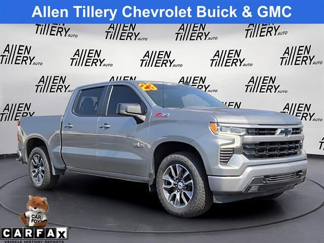 2023 Chevrolet Silverado 1500 RST in Sterling Gray Metallic — front three-quarter view